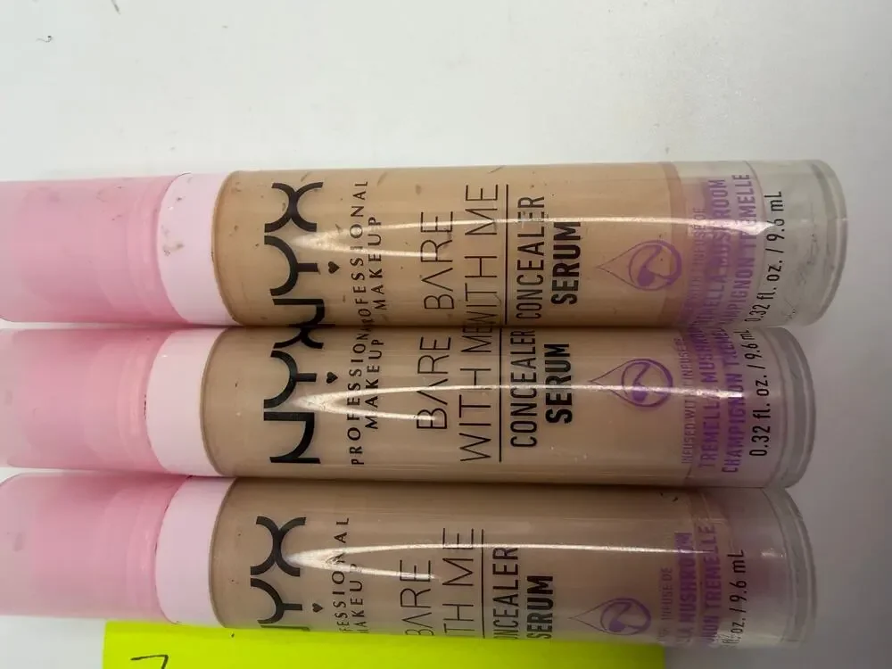 NYX Bare With Me Concealer Serum Lot 3 Light Vanilla 0.32 oz Discontinued